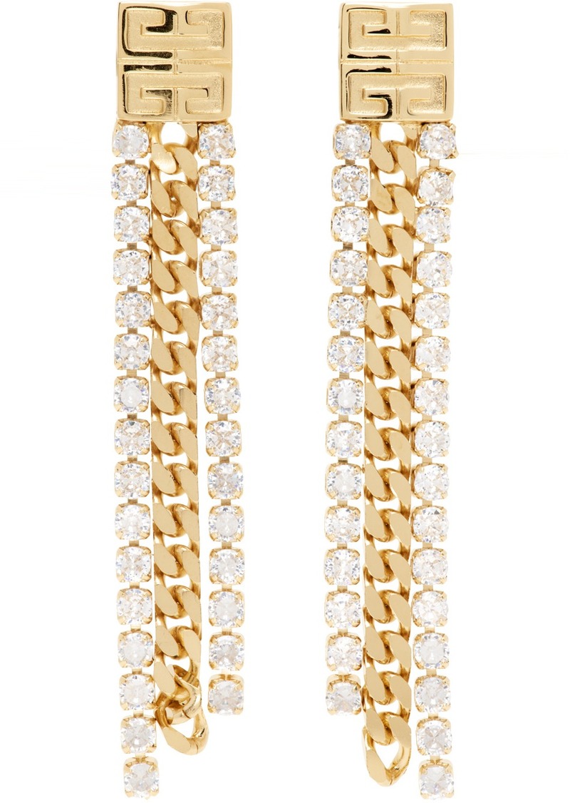 Givenchy Gold 4G Crystal Earrings