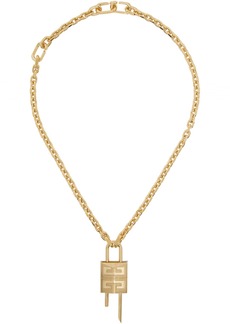 Givenchy Gold 4G Padlock Necklace