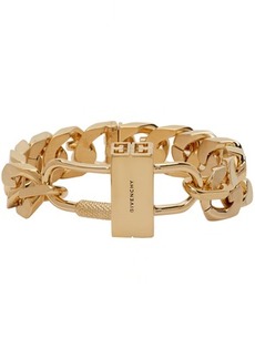 Givenchy Gold G Chain Lock Bracelet
