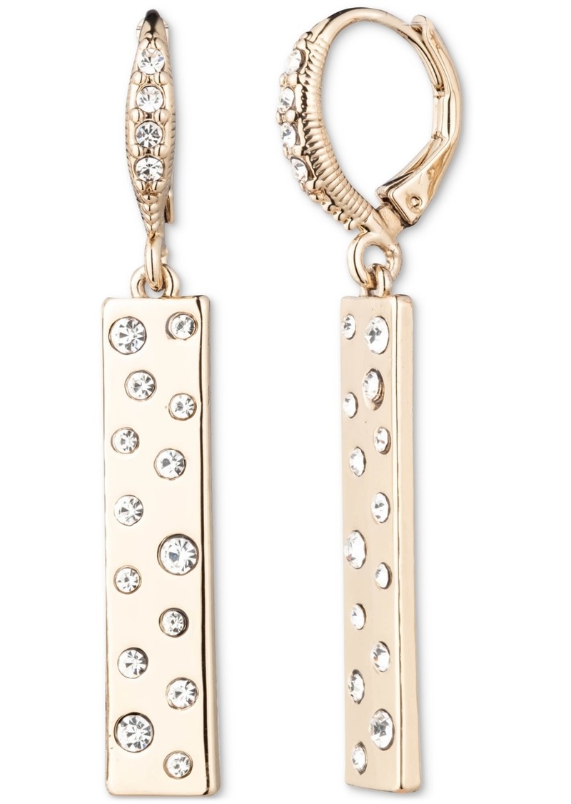 Givenchy Gold-Tone Crystal Scattered Linear Drop Earrings - Crystal Wh