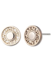 Givenchy Gold-Tone Logo Coin Button Stud Earrings - Gold