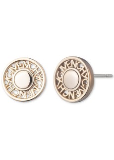 Givenchy Gold-Tone Logo Coin Button Stud Earrings - Gold