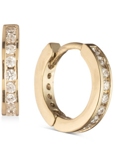 Givenchy Gold-Tone Pave Mini Huggie Hoop Earrings - Silver