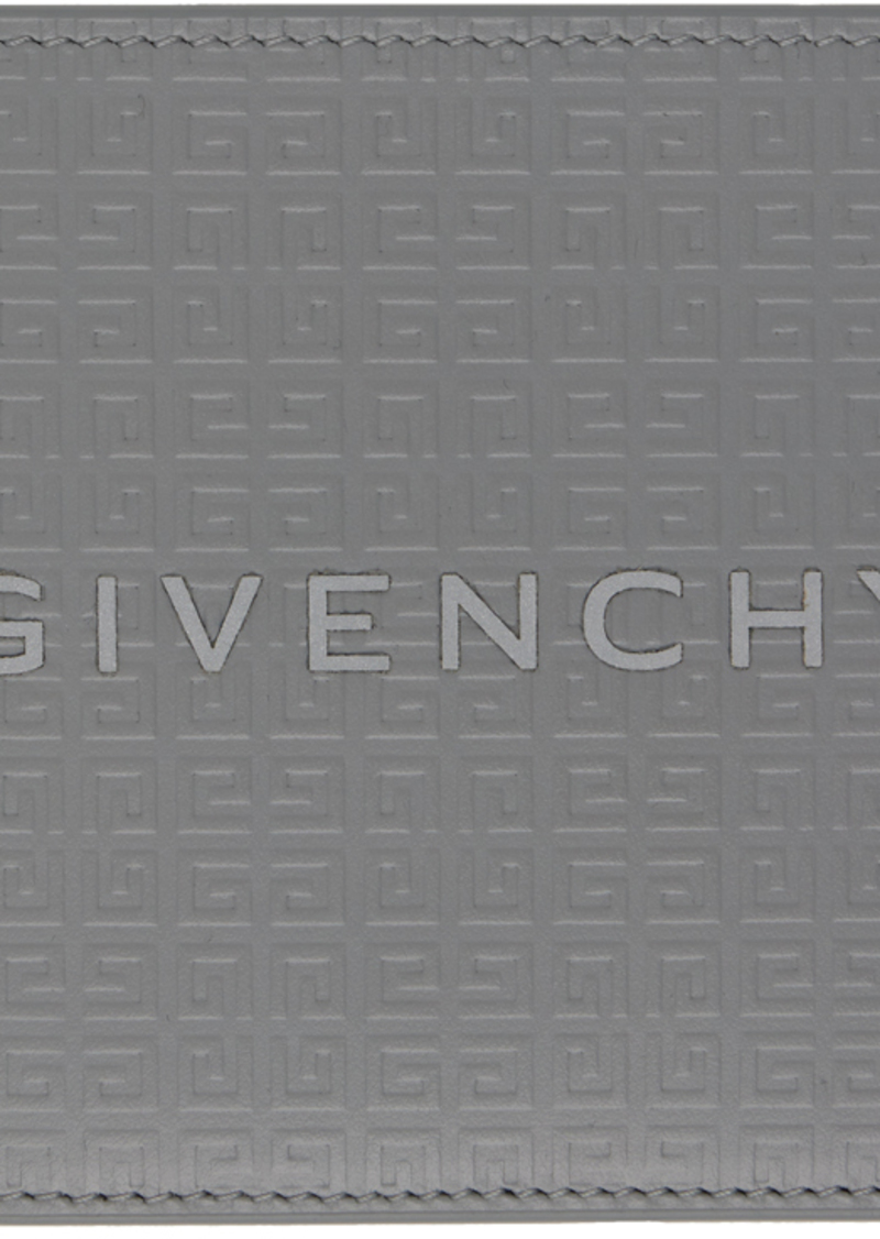 Givenchy Gray 4G Micro Leather Wallet