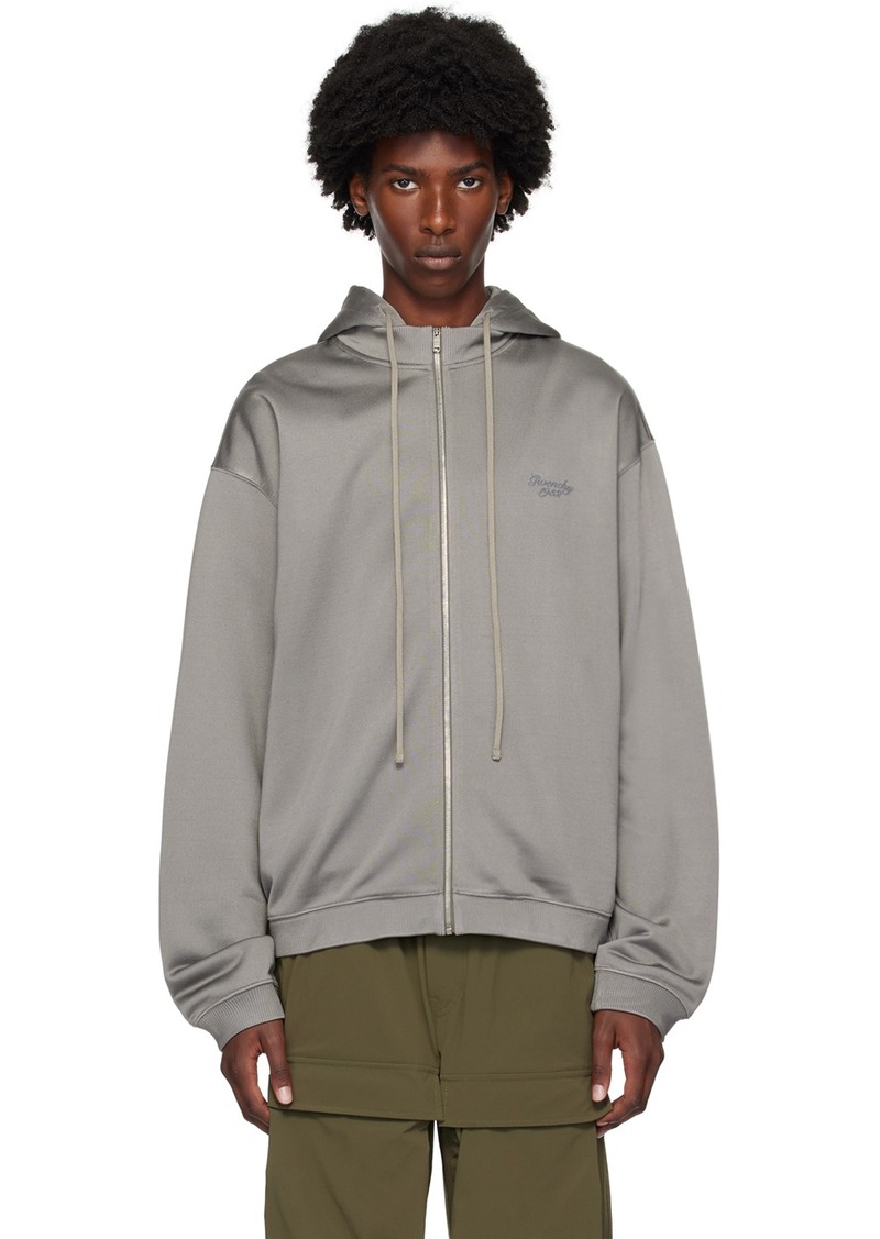 Givenchy Gray Zip Hoodie