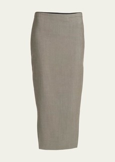 Givenchy Hi-Low Hem Wool Skirt