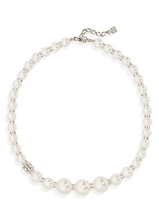 Givenchy Imitation Pearl & Crystal Necklace