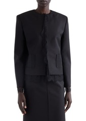 Givenchy Lace Trim Wool & Mohair Jacket