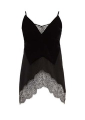 Givenchy Lace-trimmed velvet camisole