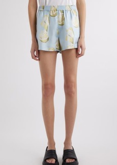 Givenchy Lemon Print Silk Shorts