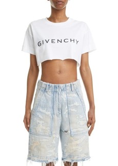 Givenchy Logo Crop Graphic Tee