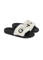 givenchy sandals in shearling