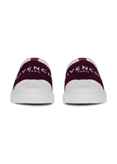 Givenchy Logo Strap Slip-On Sneaker in White/Fuschia at Nordstrom