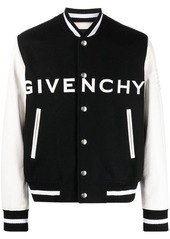 GIVENCHY Logo wool bomber jacket