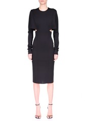 Givenchy Long Sleeve Punto Milano Sheath Dress