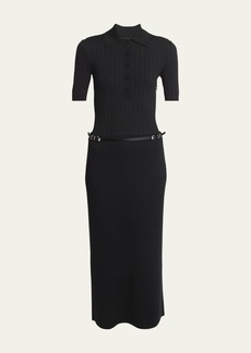 Givenchy Long Voyou Belt Polo Dress