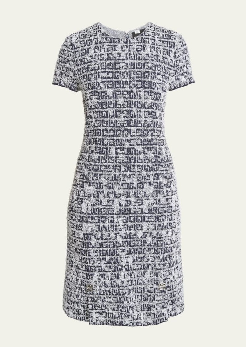 Givenchy Lurex Tweed 4G-Print Mini Dress