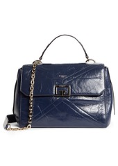 Givenchy Medium Id Aged Leather Top Handle Bag - Blue