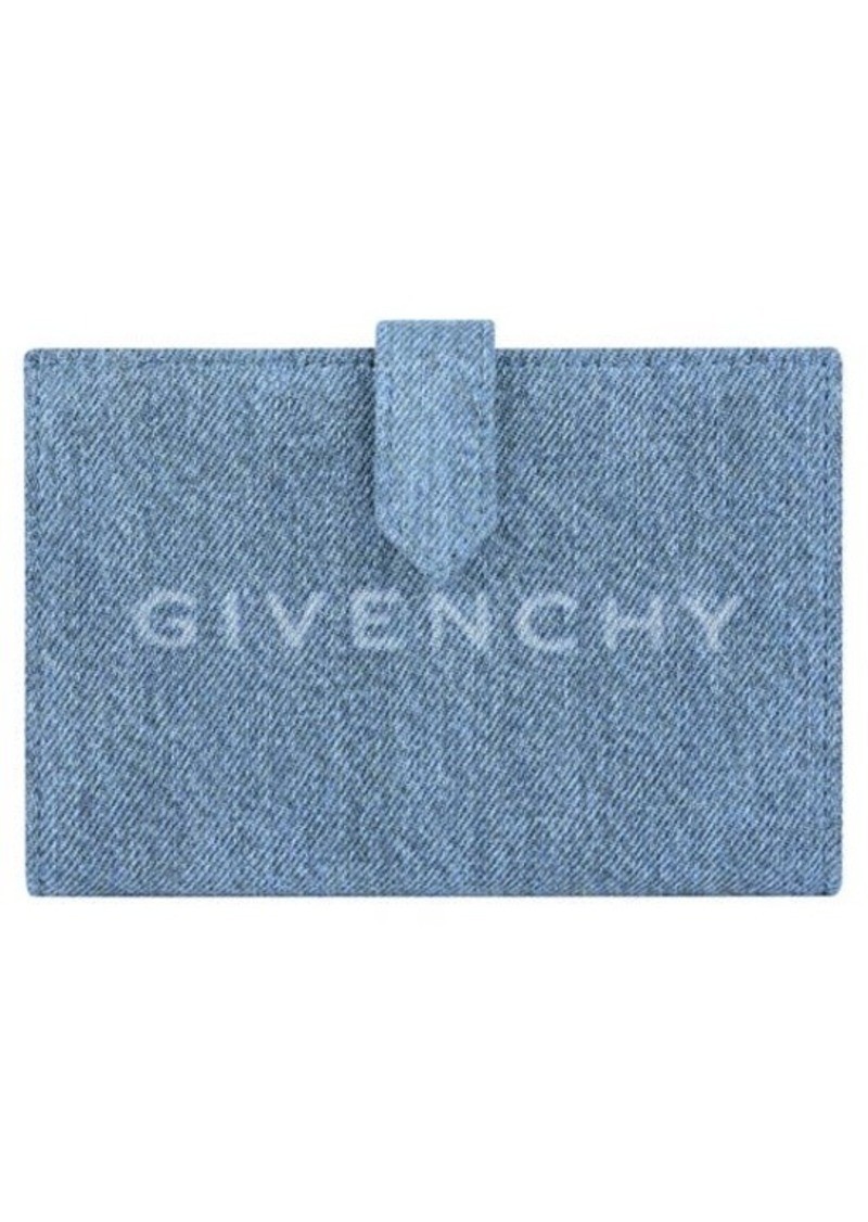 Givenchy Medium Logo Denim Bifold Wallet