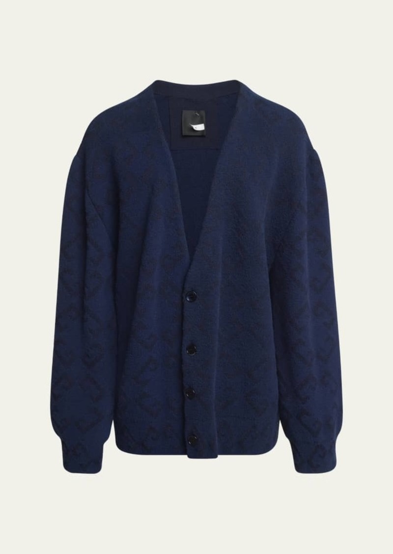 Givenchy Men's 2G Oversized Wool Cardigan