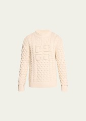 Givenchy Men's 4G Intarsia Cable-Knit Sweater