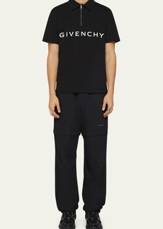Givenchy Men's 4G Pique Zip Polo Shirt