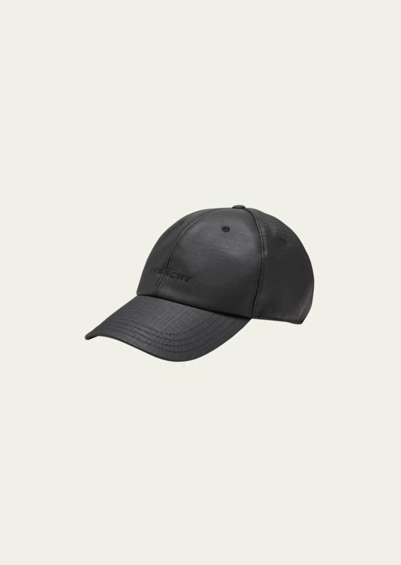 Givenchy Men's Coated Canvas Embroidered Logo Baseball Cap