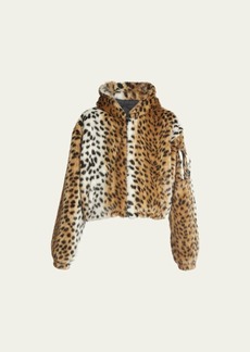 Givenchy Men's Faux Leopard Fur Blouson Jacket