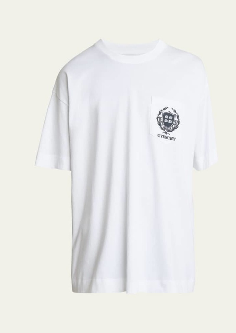 Givenchy Men's Jersey Crest Pocket T-Shirt
