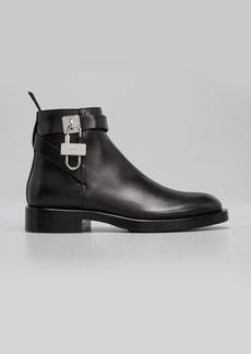 Givenchy Men's Padlock Leather Ankle Boots
