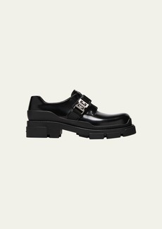 Givenchy Men's Terra 4G-Buckle Leather Derby Shoes