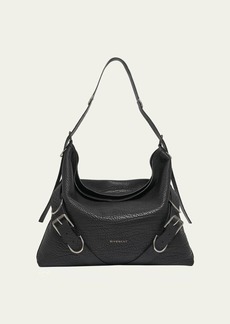 Givenchy Men's Voyou Large Bag in Embossed Leather