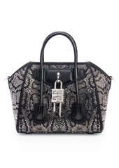 Givenchy Mini Antigona Lock Crystal Embellished Satin Satchel