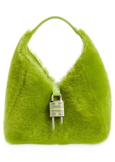 Givenchy Mini G-Lock Genuine Shearling Hobo Bag