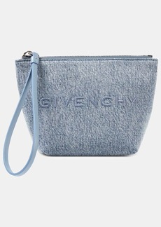 Givenchy Mini logo denim pouch