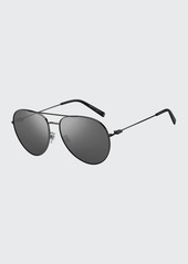 Givenchy Mirrored Metal Aviator Sunglasses