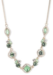 "Givenchy Mixed Crystal Statement Necklace, 16"" + 3"" extender - White"