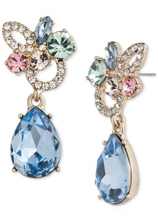 Givenchy Mixed-Cut Crystal Cluster Statement Earrings - Gold/Multi