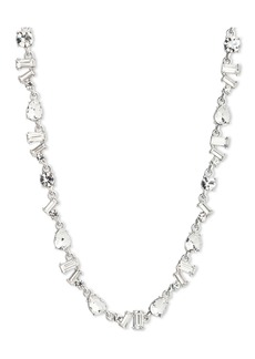 "Givenchy Mixed-Cut Crystal Collar Necklace, 16"" + 3"" extender - Crystal Wh"