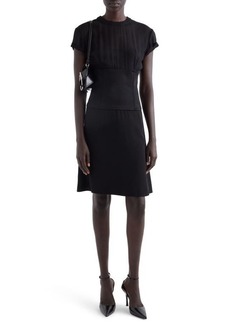 Givenchy Mixed Media Corset Waist Dress