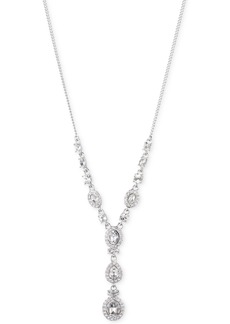 Givenchy Multi-Crystal and Pave Y-Neck Necklace - Silver