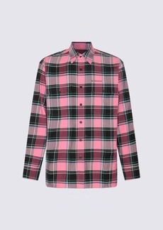 GIVENCHY MULTICOLOUR PINK COTTON AND VIRGIN WOOL BLEND CHECK SHIRT