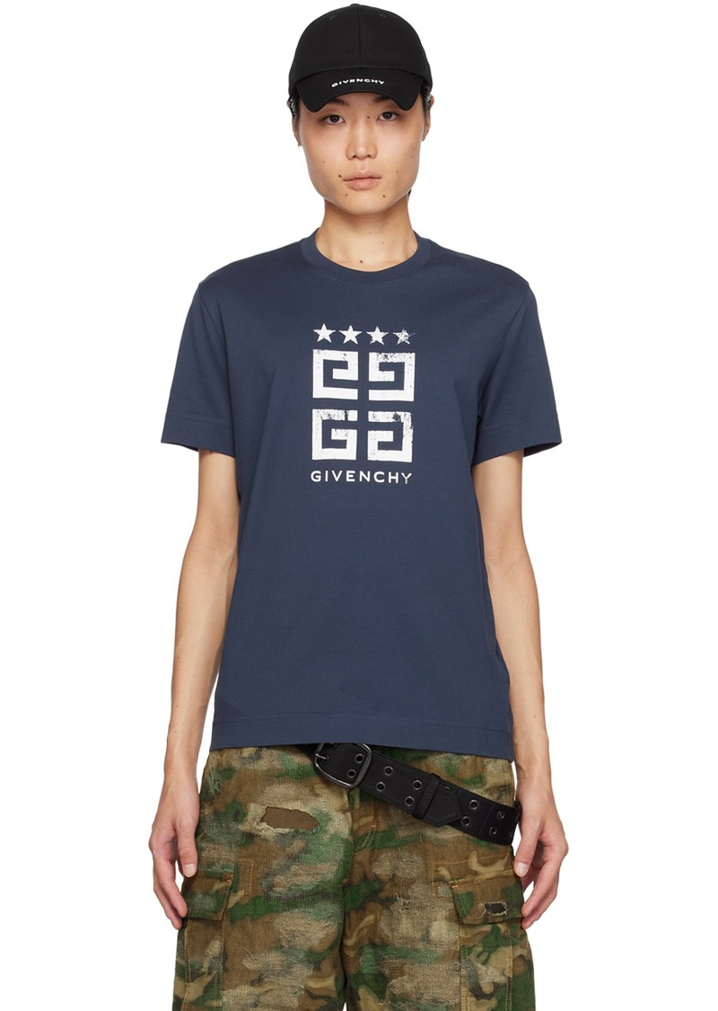 Givenchy Navy 4G Stars T-Shirt