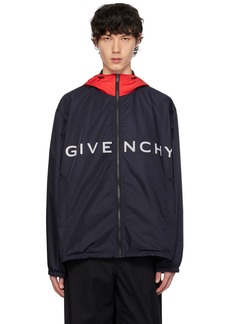 Givenchy Navy Hooded Jacket