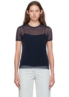 Givenchy Navy Slim Fit Polka Dots T-Shirt