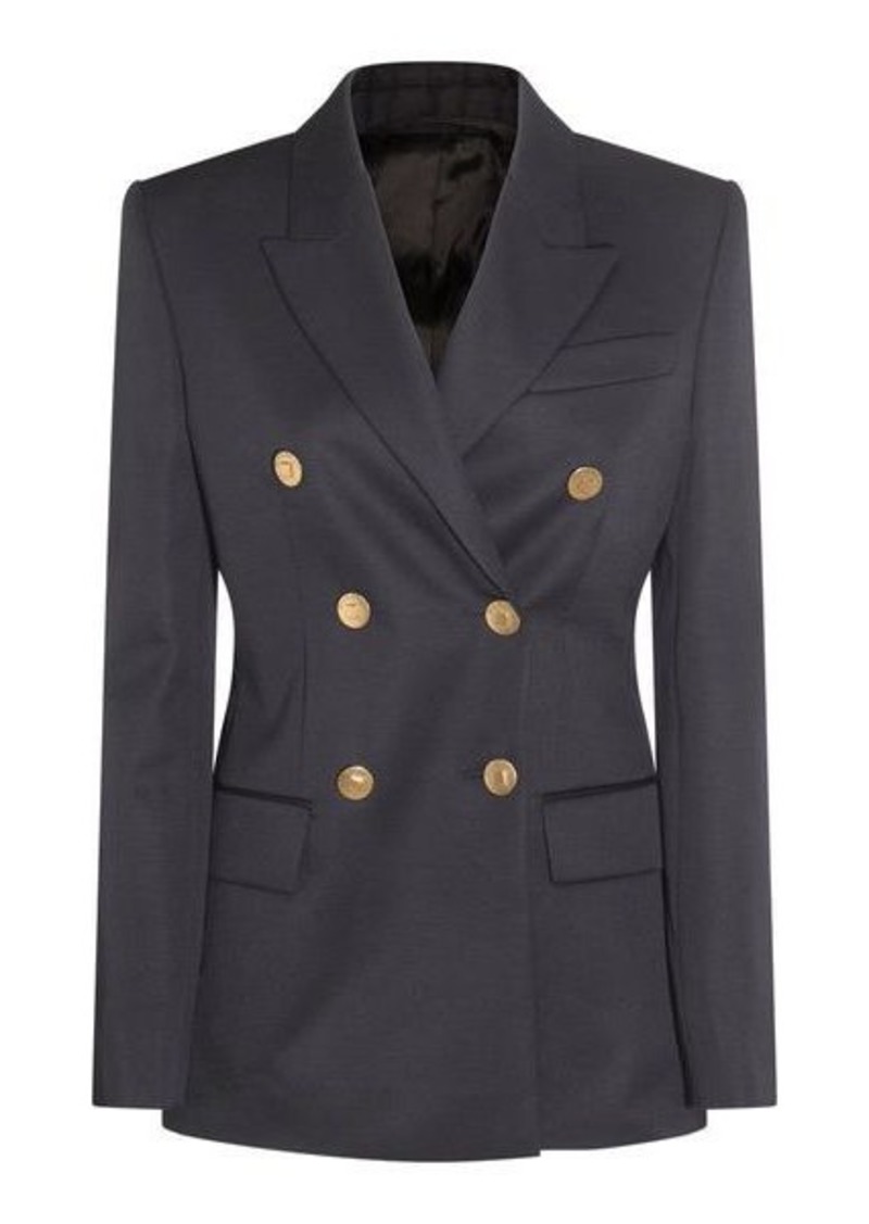 GIVENCHY NAVY WOOL AND MOHAIR BLAZER