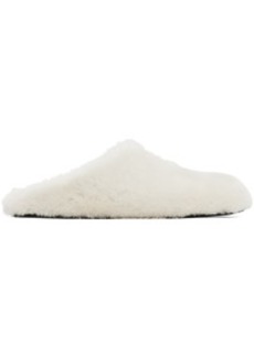 Givenchy Off-White 4G Shearling Slippers