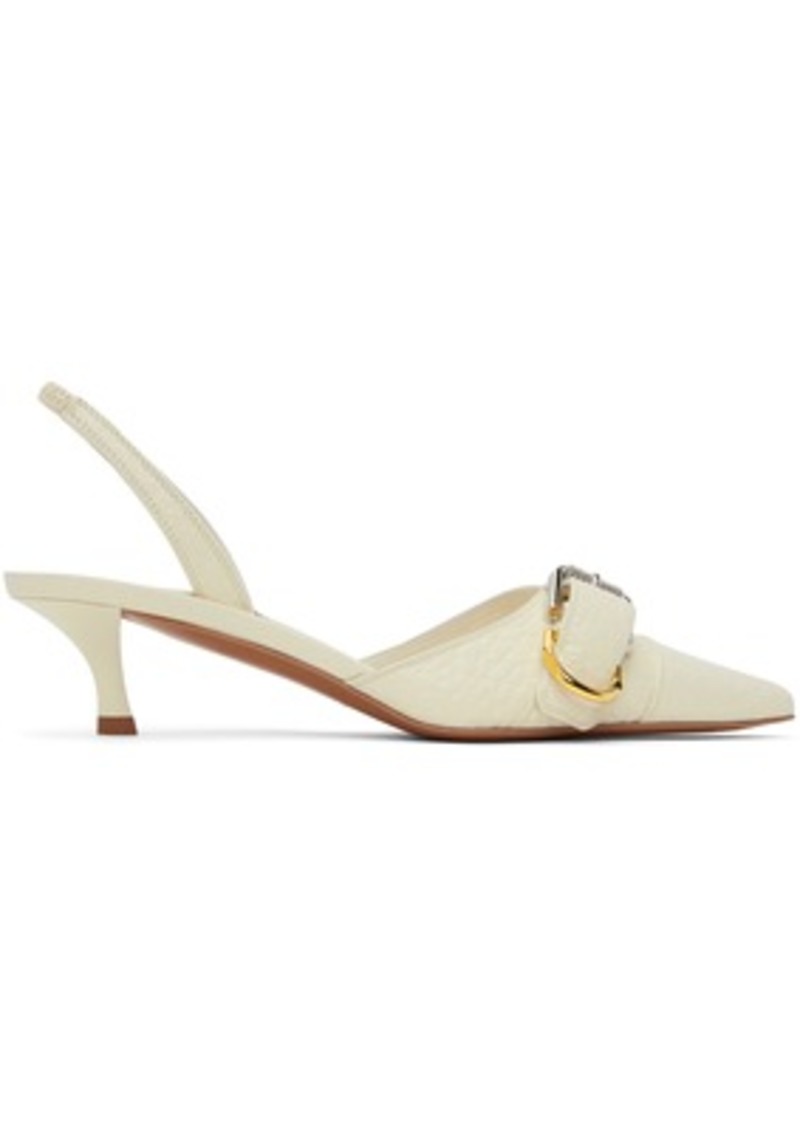 Givenchy Off-White Voyou Slingback Heels