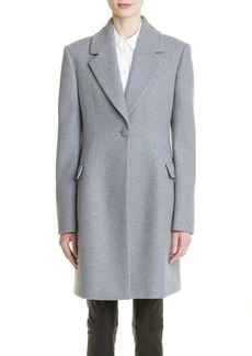 Givenchy One-Button Wool Blend Coat