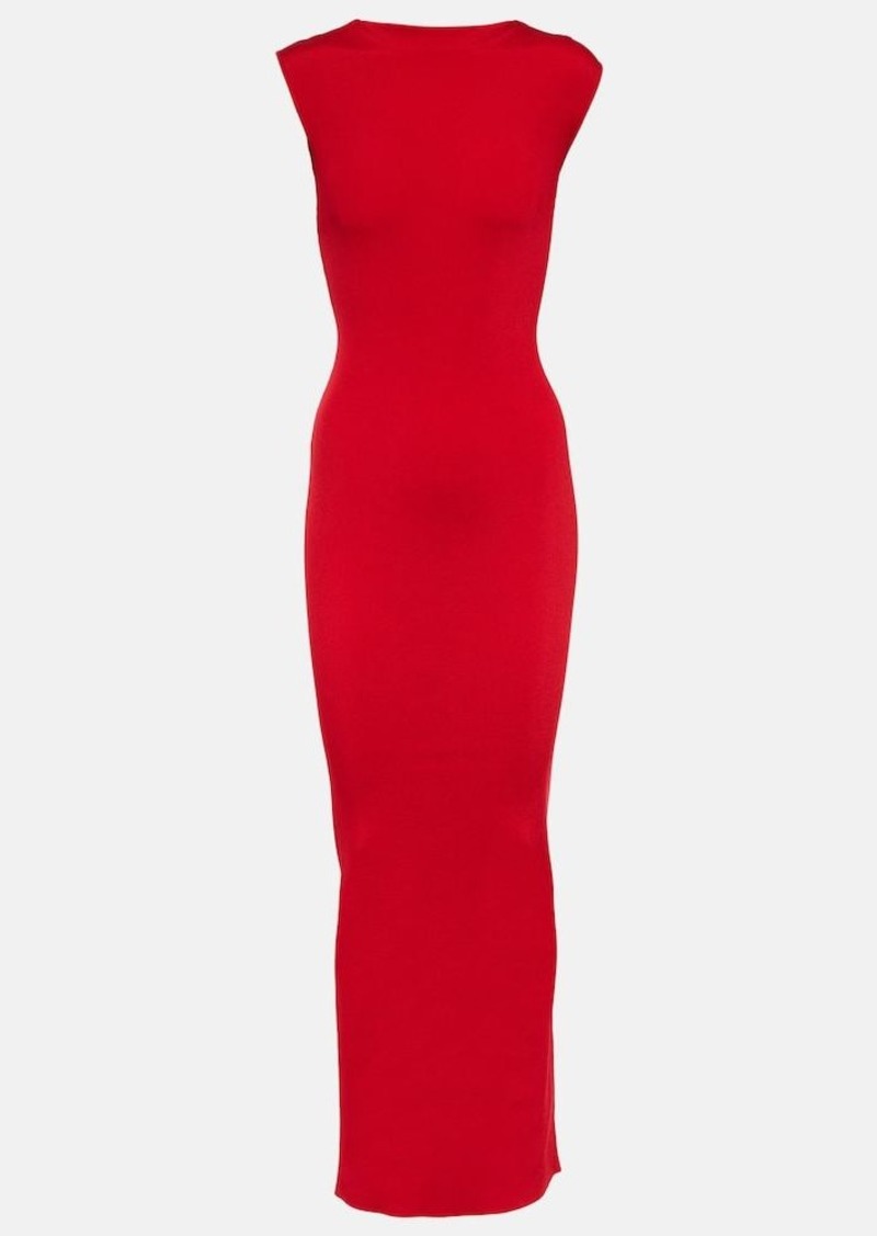 Givenchy Open-back ribbed-knit gown